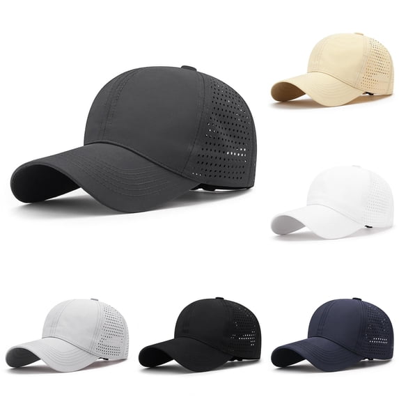 LiuXxxx Ventilated Performance Baseball Caps for Men Women with Adjustable Snapback Closure Lightweight Breathable Mesh Outdoor Sports Hats Featuring Quick-Dry and Curved Brim Dark Gray