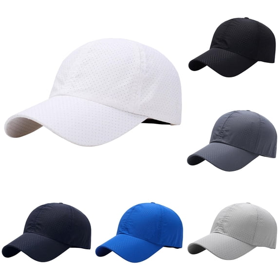 LiuXxxx Washed Dad Baseball Caps for Men Women Adjustable Trucker Hat Distressed Twill Unstructured White
