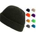 thumbnail image 1 of LiuXxxx Winter Knitted Baseball Caps for Men Women Solid Color Casual Hat Warm Thick All-Season Unisex Fashion Headwear Army Green, 1 of 2