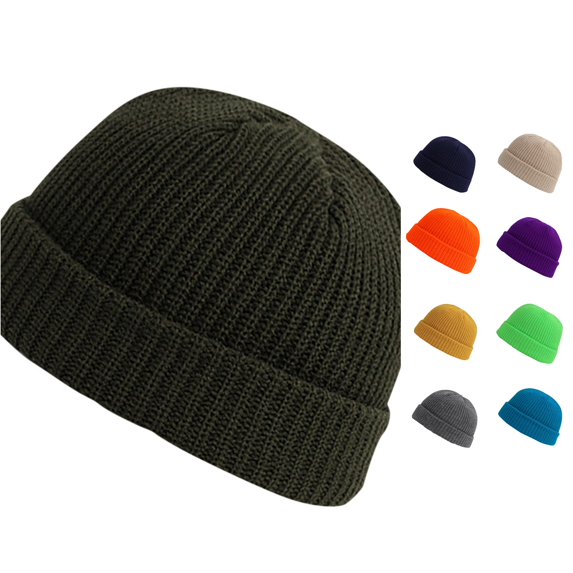 LiuXxxx Winter Knitted Baseball Caps for Men Women Solid Color Casual Hat Warm Thick All-Season Unisex Fashion Headwear Army Green