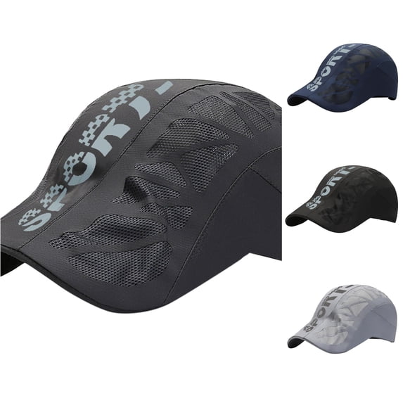 LiuXxxx Women Letter Breathable Summer Outdoor Sunscreen Baseball Cap Adjustable Unstructured Twill Lightweight Visor Headwear Grey