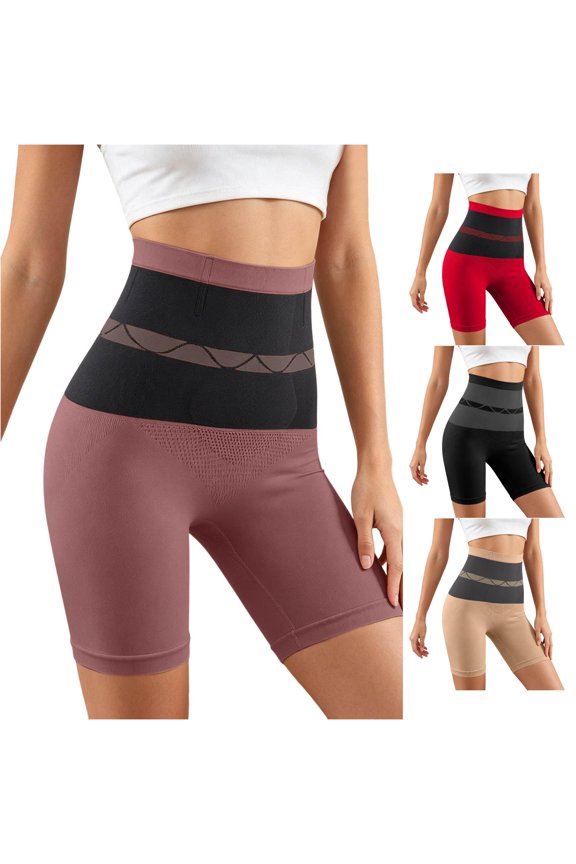 Women's High Waist Lifting Shapewear Seamless Control Sculpting Underwear Pink XXXL