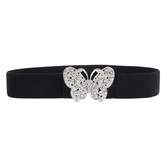 Liuchenyi Belt Waist Belt for Women Fashion Butterfly Buckle Elastic Waist Jeans Dress Belt Accessories