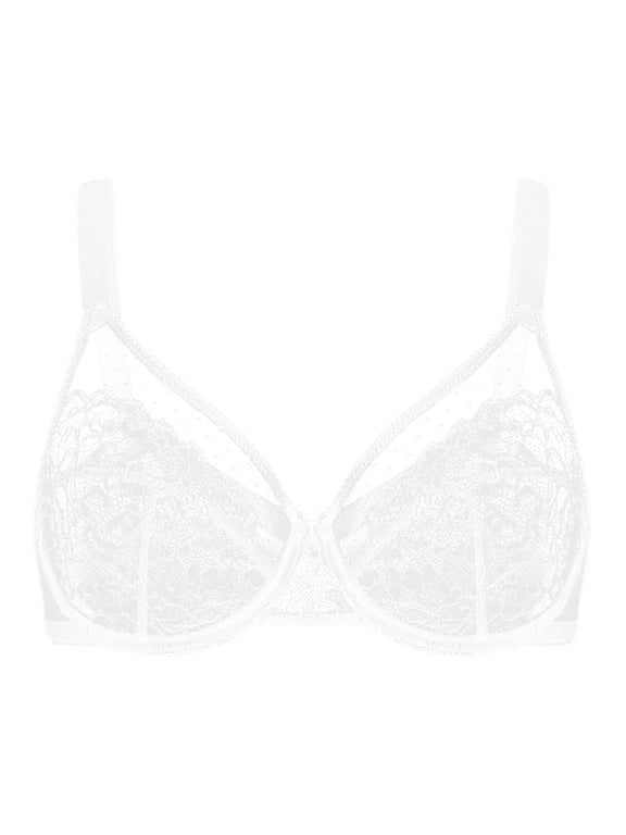 Bras for Women Womens Wireless Jelly Bra Plus Size Supportive Seamless Bras Full Coverage Push Up Comfortable No Underwire Tshirt Bras White