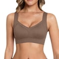 thumbnail image 1 of Liuchenyi Hot Sales Bras for Women Jelly Bras for Women No Underwire Comfort Wireless Push Up Bras Seamless Scalloped Lift Everyday Bralettes Coffee, 1 of 5