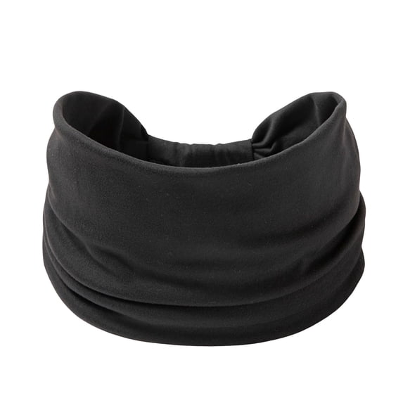 Liuchenyi Chemo Headwear for Women Wide Headbands for Women Non Slip Soft Elastic Hair Bands Yoga Running Sports Workout Gym Head Wraps, Knotted Cotton Cloth African Turbans Bandana A-Black