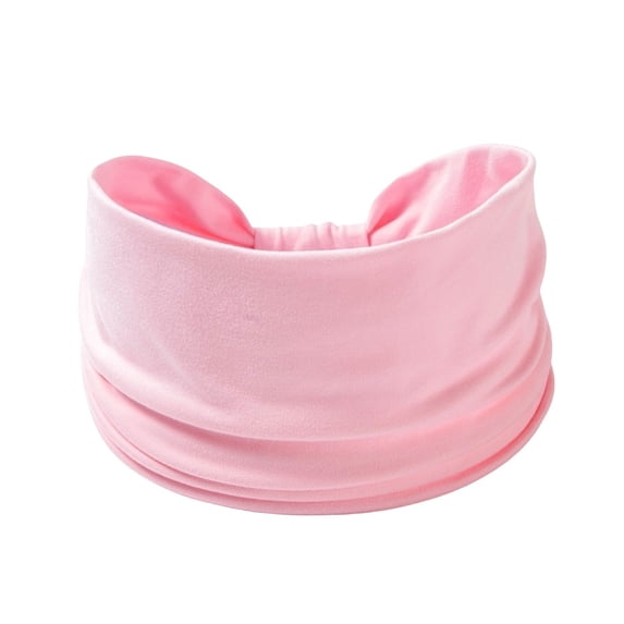 Liuchenyi Chemo Headwear for Women Wide Headbands for Women Non Slip Soft Elastic Hair Bands Yoga Running Sports Workout Gym Head Wraps, Knotted Cotton Cloth African Turbans Bandana A-Pink