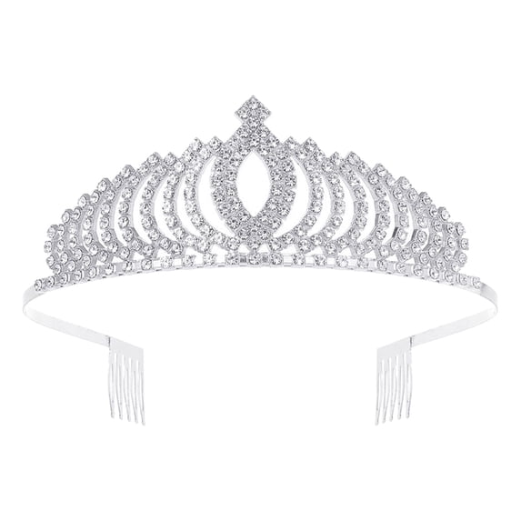 Liuchenyi Gold Crown for Women Crystal Princess Tiaras Rhinestone Queen Headband Wedding Bridal Hair Accessories Birthday Prom Pageant Party Coming Of Age Ceremony Photo Props Silver