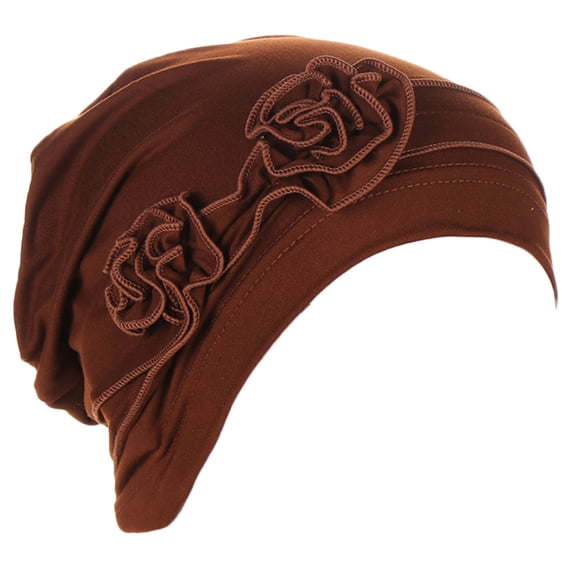 Liuchenyi Head Scarf for Women's Hair Headscarf Ethnic Bohemian Floral Hair Cover Wrap Turban Headwear Pleated Hat Headbands for Women