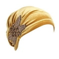 thumbnail image 1 of Liuchenyi Head Wraps for Women Chemo Cap, Soft Hat for Hair Loss, Headwear for Chemo Patients, Turban Beanie for Cancer Alopecia, Head Cover, Hijab Gold, 1 of 3