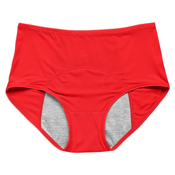 Liuchenyi No Show Underwear for Women Under $5 Underwear for Women Leakproof Plus Size Washable Breathable Briefs Womens Underwear Red L