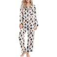 thumbnail image 1 of Liuchenyi Pajamas Set for Women Womens Halloween Pajamas Set 2 Piece Button Down Matching Sleepwear Fall Outfit with Fun Graphic Print for Cozy Holiday Nights At Home, 1 of 5