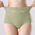thumbnail image 1 of Liuchenyi Panties Under $5 Seamless Underwear for Women High Waist Plus Size Tummy Control Hip Lifting Yoga Briefs Green L, 1 of 8