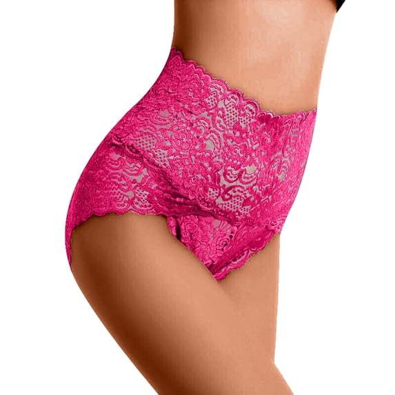 Liuchenyi Seamless Underwear for Women Under $5 High Waist Underwear for Women Thin Hollow Lace Pure Cotton Crotch Large Size Briefs