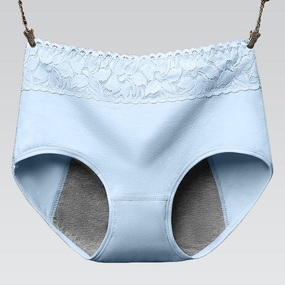 Liuchenyi Seamless Underwear for Women Under $5 Womens Panties Lace Boyshorts Full Coverage Workout Cute Briefs Light Blue M