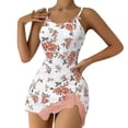 thumbnail image 1 of Liuchenyi Soft Pajama Dress Under $5 Hot Sales Women's Print Trim Bow Sleeping Dress, 1 of 3