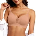 thumbnail image 1 of Liuchenyi Strapless Bra for Large Breasts Jelly Bras for Women No Underwire Scalloped Push Up Wireless Bralettes Seamless Soft Comfort Everyday Tshirt Bra Watermelon Red, 1 of 6