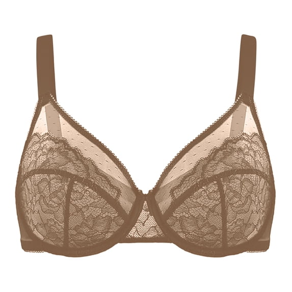 Liuchenyi Strapless Bra Womens Wireless Jelly Bra Plus Size Supportive Seamless Bras Full Coverage Push Up Comfortable No Underwire Tshirt Bras Coffee