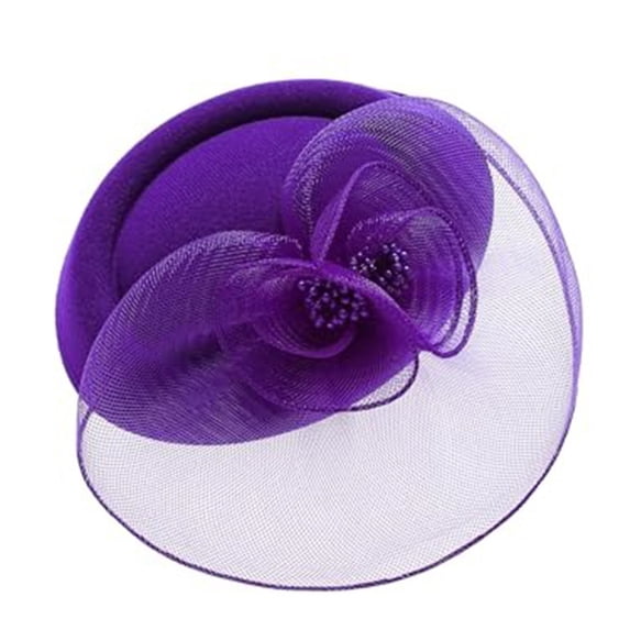 Liuchenyi Tea Party Hats for Women Fascinators Headband with , Women's Tea Party Hat for Kentucky Derby, Cocktail, Wedding, Fancy Dress Party Purple