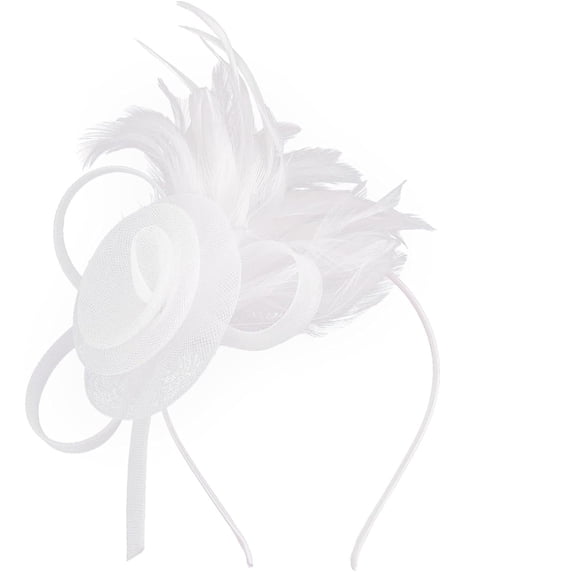 Liuchenyi Tea Party Hats Womens Fascinators Hats Tea Party Hats for Women, Pearl Veil Headband for Wedding Cocktail Dresses Accessories B-White
