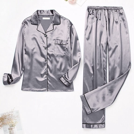 Liuchenyi Under $10 Pajamas Set for Women Long Sleeve Button Up Sleepwear Soft Lightweight Comfy Pants Loungewear Womens Pajamas Set Xxxxl