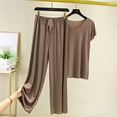 thumbnail image 1 of Liuchenyi Under $10 Womens Short Pajamas Set Daily Family Short Sleeve Top Pants Two Piece Pajamas for Women Set Xxxl, 1 of 8