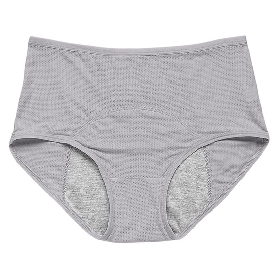 Liuchenyi Underwear Under $5 Underwear for Women Leakproof Plus Size Washable Breathable Briefs Womens Underwear Grey L