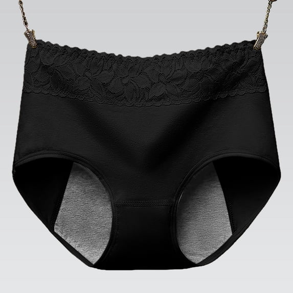 Liuchenyi Underwear Under $5 Womens Panties Lace Boyshorts Full Coverage Workout Cute Briefs Black M