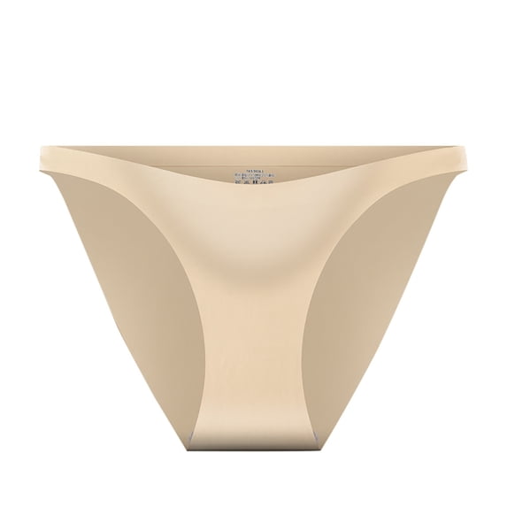 Liuchenyi Women Underwear Under $5 No Show Underwear for Women Seamless Comfortable Thong Panties Beige Xl