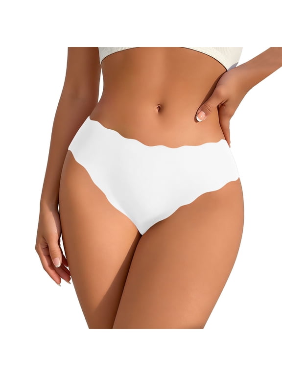 Women Underwear Under $5 Womens Panties No Show G String T Back Thong Underwear White S