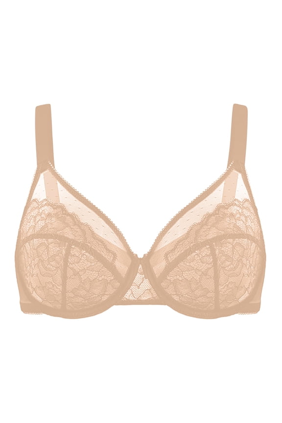 Women's Bras Womens Wireless Jelly Bra Plus Size Supportive Seamless Bras Full Coverage Push Up Comfortable No Underwire Tshirt Bras Beige