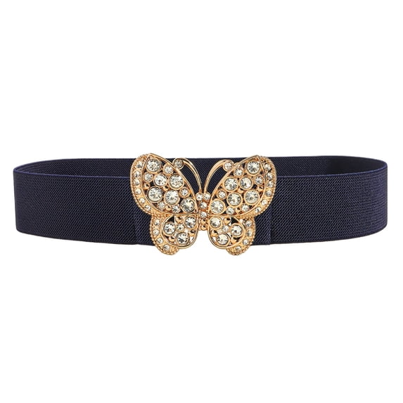 Liuchenyi Womens Belt Waist Belt for Women Fashion Butterfly Buckle Elastic Waist Jeans Dress Belt Accessories