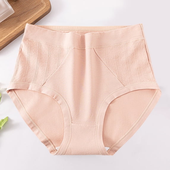 Liuchenyi Womens Panties Under $5 Seamless Underwear for Women High Waisted Smooth Breathable Briefs Pink Xxxl