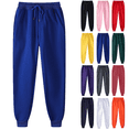 thumbnail image 1 of Liuinsasek Men's Padded Sweatpants Athletic Gym Drawstring Elastic Waistband Solid Color Joggers Basic Pockets, 1 of 3