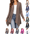 thumbnail image 1 of Liuinsasek Women's Cardigan Fashion Casual Comfortable Solid Long Sleeve Clothing Top with Asymmetrical Hem Lightweight and Flowing Spring/Fall Clothing, 1 of 7