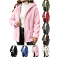 thumbnail image 1 of Liuinsasek Womens Loose Fuzzy Outerwear Solid Color Fashionable Hooded Warm Long-Sleeved Fleece Fluffy Jacket with Pockets for Winter, 1 of 9