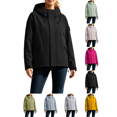 thumbnail image 1 of Liuinsasek Womens Windbreaker Waterproof Raincoat Long-Sleeve Solid Color Zipper Hooded Large Pocket Jacket for Outdoor Mountain Climbing Hiking Skiing Jacket, 1 of 7