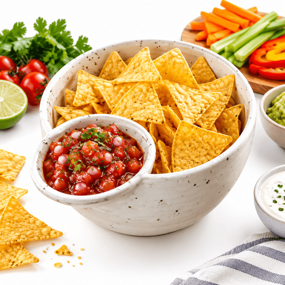 Chip & Dip Set,Retro Ceramic Chip and Dip Bowl Set 5.77", Double Compartment Serving Bowl for Snacks, Veggie Trays, Party Appetizers, Creative Entertaining Dishware