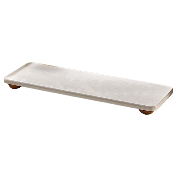 Liujiale Water Absorbing Stones Tray for Fast Drying Diatomite Bathroom Tray Countertop Stones Drying Mat for Kitchen Counter Faucet Soap Dishs Dispenser White