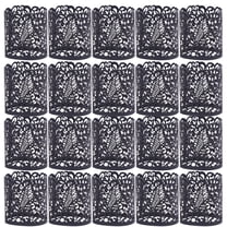 Liukekj 20Pcs Wraps Flameless Tea Light Paper Holder LED Tealight Decoration for Home Shower Wedding Party Supplies