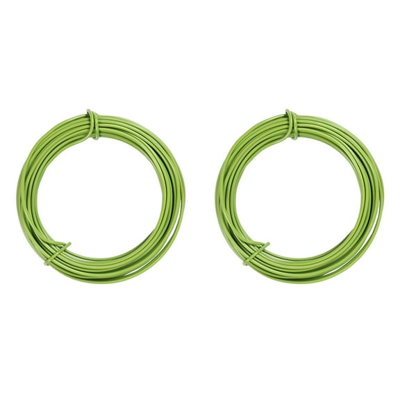 Liukekj 2pcs 10M Bendable Iron Wire 2.5mm Thick Portable Metal Wire for Climbing Frame, Pergola, Garden Plants, Flower Craft Fastening Cord