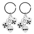 thumbnail image 1 of Liukekj 2pcs Resin Dice Keychain Set Cute Bag Charms Unique Keychain Accessories Decorative Hanging Stylish Purse Charm Pack, 1 of 10
