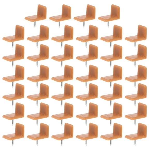 Liukekj 40pcs Tack in Drawer Tack Glide Plastic Drawer Glides L Shaped Drawer Stoppers