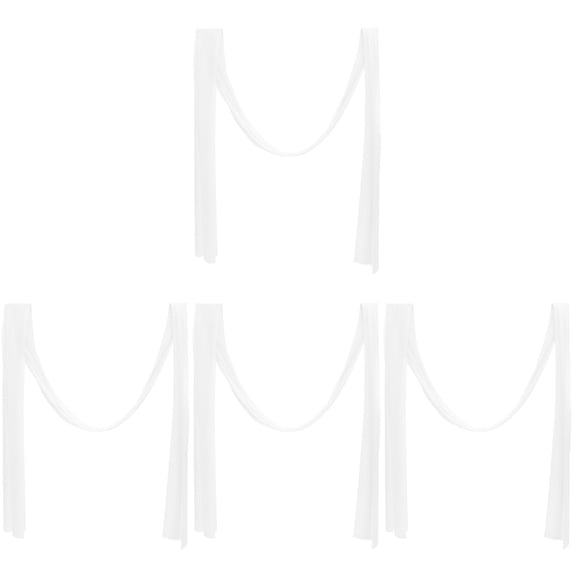 Liukekj 4pcs Wedding Arch Draping Fabric Sheer Backdrop Curtain Drape Decoration for Wedding Ceremony Party Ceiling Decoration