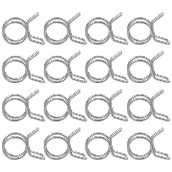 Liukekj 50PCS Stainless Steel Spring Hose Clamps for Pipes, Tube Fastener Clips, Inner Diameter 9mm, Accessories