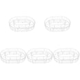 thumbnail image 1 of Liukekj 5pcs Number Design Flower Wreath Iron Art Frame for Craft Home Decoration, 1 of 11