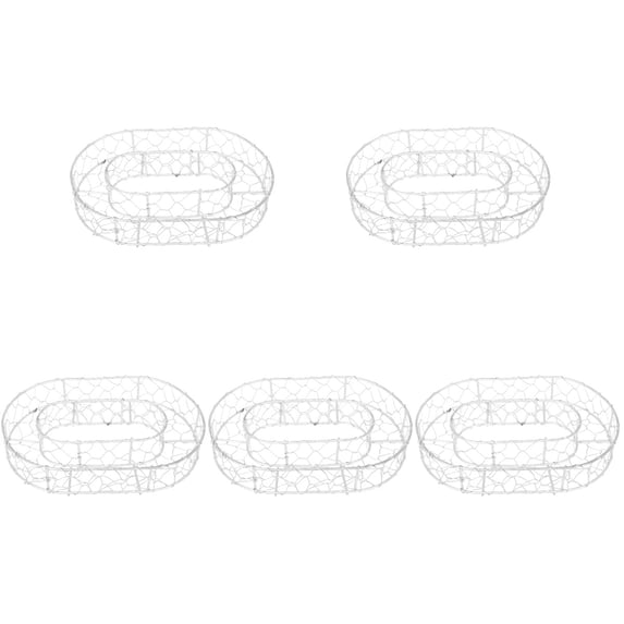 Liukekj 5pcs Number Design Flower Wreath Iron Art Frame for Craft Home Decoration