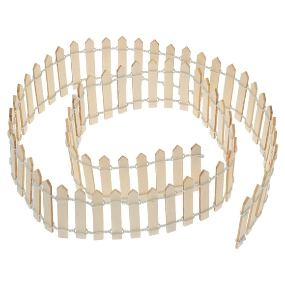 Liukekj Miniature Fence 35Inch Wooden Picket Fence Decorative Fence for Miniature Garden Bonsai Terrarium Ornaments