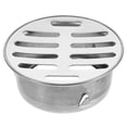 thumbnail image 1 of Liukekj Outdoor Patio Drain Cover Stainless Steel Round Floor Drain Cover Replacement Shower Drainer Grate for Landscaping, 1 of 11