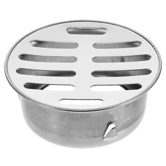 Liukekj Outdoor Patio Drain Cover Stainless Steel Round Floor Drain Cover Replacement Shower Drainer Grate for Landscaping